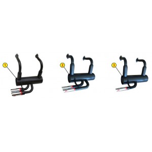 TERMINALE POSTERIORE COMPLETO 2 USCITE D.35 PER FIAT 500 R/126 1972 2000