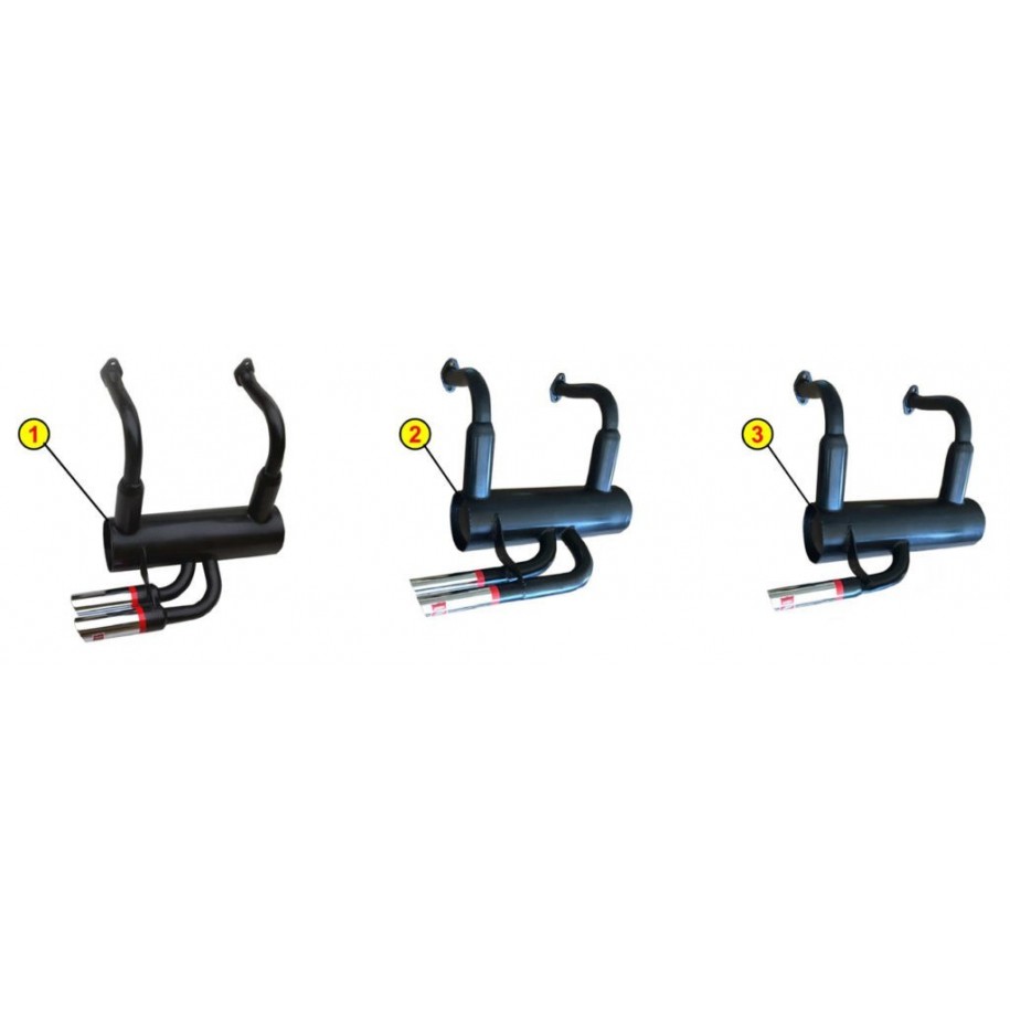 TERMINALE POSTERIORE COMPLETO 2 USCITE D.35 PER FIAT 500 R/126 1972 2000