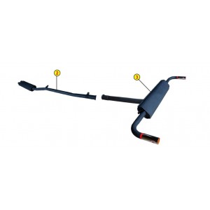 SILENCER EXHAUST TERMINAL ANSA MA 0227 MASERATI 4 DOORS 2.0 1966 1970