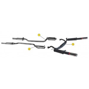 TERMINALE SCARICO SILENZIATORE ANSA MA 1507 MASERATI QUATTRO PORTE 330 1979 1990