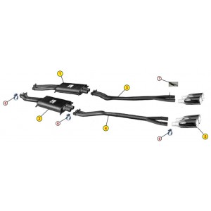 EXHAUST SILENCERS TERMINALS ANSA FR0187-0197 APPROVED FERRARI 250 GTO 62 66