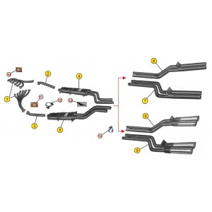 ANSA ZWISCHENAUSPUFFROHRE FR 2822 FR 2832 FERRARI 250 TOUR DE FRANCE 55 59
