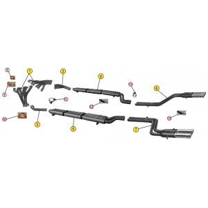 SCHALLDÄMPFER AUSPUFFKLEMMEN ANSA FR 0527-0537 FERRARI 275 GTB GTS 1964 1966