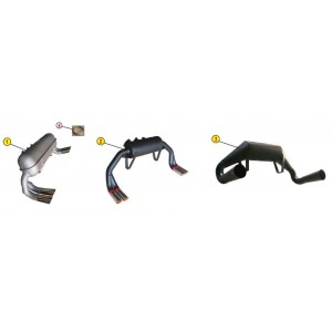 TERMINAL EXHAUST SILENCER ANSA FR 3700 APPROVED FERRARI 288 GTO 84 85