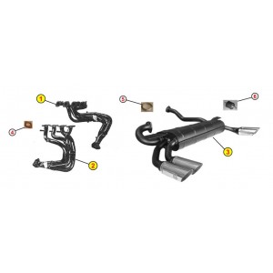 ANSA COMPLETE EXHAUST SYSTEM OEM REPLICA FERRARI 308 GTB USA MODEL 1980