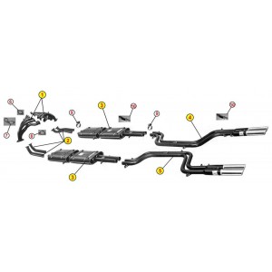 ANSA FR 0882 FRONT EXHAUST PIPES APPROVED FERRARI 330 GTC GTS 1965 1967