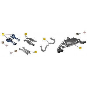 TUBO CENTRALE DI SCARICO ANSA FR 4626 OMOLOGATO FERRARI 355 INJ 5.2 1994 1999