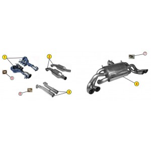 TRONCHETTI INOX DI SCARICO ANSA FR 4684 FERRARI 355 INJ 2.7 1994 1999