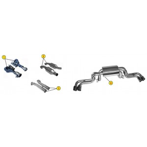ANSA FR 4784 EXHAUST PIPES FOR FERRARI 360 MODENA SPIDER 1999 2005