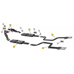 GRUPPO COLLETTORI DI SCARICO MANIFOLD ANSA FR 0981 FERRARI 365 GT 2+2 ALTAIR