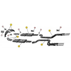 ANSA FR 0882 FRONT EXHAUST PIPES APPROVED FERRARI 365 GTC GTS 1968 1970