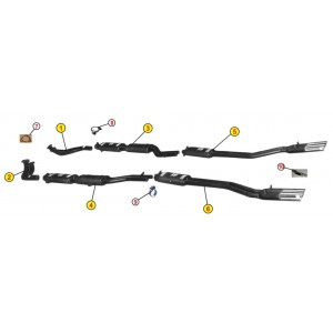 CENTRAL SILENCERS EXHAUST ANSA FR 0325-0335 FERRARI 400 SUPER AMERICA 61 64