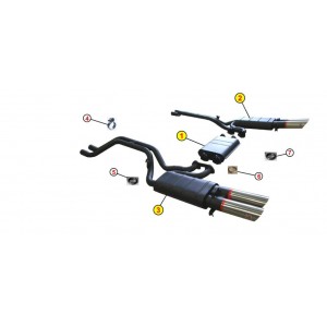 SILENZIATORE CENTRALE SCARICO ANSA FR 4105 FERRARI 412 VERS. SVIZZERA 1985 1989