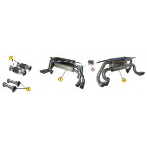 ANSA FR 4524 OMOLOAGTI AUSPUFFROHRE FÜR FERRARI 512 TR 1992 1994