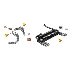 SILENZIATORE 2 CASSE SCARICO ANSA FR 1500 FERRARI DINO 246 GT L TYPE 1969 1970