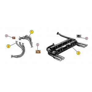 SILENZIATORE TERMINALE DI SCARICO ANSA FR 1600 FERRARI DINO 246 GT M 1970 1971