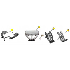 SILENZIATORE TERMINALE DI SCARICO ANSA FR 5000 FERRARI F40 CATALIZZATA 1987 1992