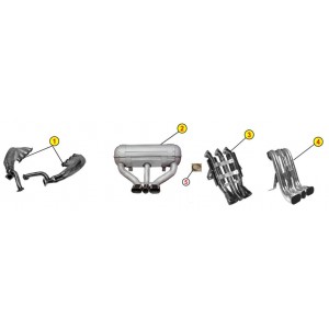 SILENCER EXHAUST TERMINAL ANSA FR 5100 FERRARI F40 NOT CATALYZED 87 92