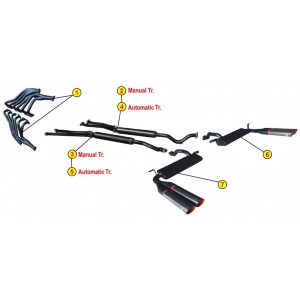 CENTRAL SILENCER DX ANSA LM 0925 LAMBORGHINI JARAMA 400 GT 2 + 2 2 ° 71 73