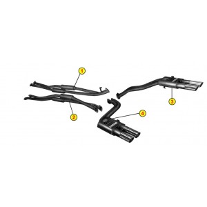 SILENZIATORE CENTRALE SCARICO DX ANSA LM1125 LAMBORGHINI JARAMA 400 GTS 2+2 72 76