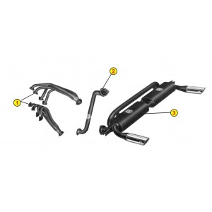 ZWISCHENAUSPUFFROHRE ANSA LM 1424 LAMBORGHINI URRACO P300 1974 1979