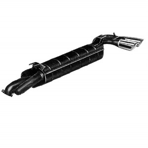 SILENCERS EXHAUST TERMINALS FR 3827-3837 FERRARI TESTAROSSA NOT CAT. 84 92