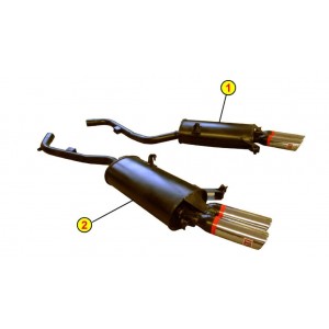 SILENCER EXHAUST TERMINAL SX ANSA MA 3117 MASERATI BITURBO 222E 1988 1992