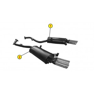 TERMINALE SCARICO SILENZIATORE ANSA MA4607 MASERATI GHIBLI BITURBO 2800 1992 1993