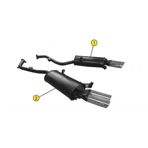 SILENCER EXHAUST TERMINAL ANSA MA 5017 MASERATI 4 DOORS 2.0 V6 1995 2001