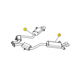 TERMINALE SCARICO SILENZIATORE SINISTRO ANSA MA 4417 MASERATI SHAMAL 1989 1995