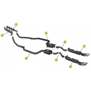 SILENZIATORE CENTRALE SCARICO ANSA 0825 DE TOMASO LONGCHAMP 1-2 SERIE 1973-1988