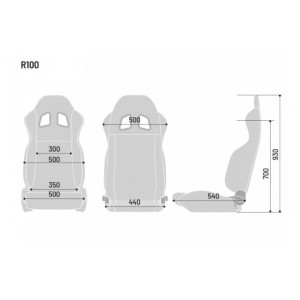 Sparco R100 Martini Racing Sports Seat Performance 00961Mrnr