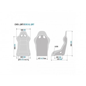 Sparco Evo L Qrt Sports Racing Siège Tissu En Fibre De Verre 008013Rnr