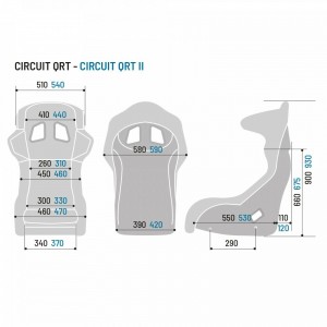Sparco Circuit 2 Qrt Sedile Racing Sportivo Vetroresina Tessuto 008011Rnr