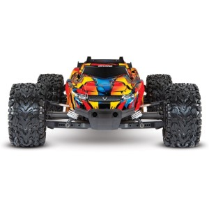Traxxas Rustler txx67076-4-slrf automodello vxl 4wd brushless tsm - solar flare