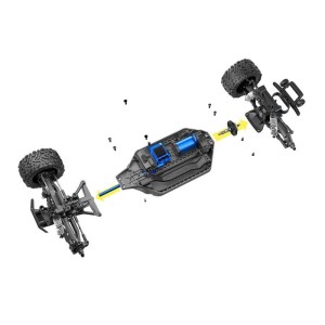 Traxxas Rustler txx67076-4-slrf Modellauto VXL 4WD bürstenlos TSM – Sonneneruption