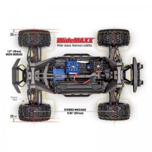 Traxxas TXX89086-4-BLUE Automodello wide maxx vxl-4s - blu