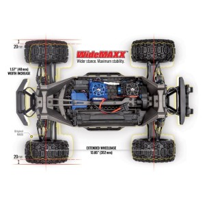 Traxxas TXX89086-4-RED Automodello wide maxx vxl-4s - rosso