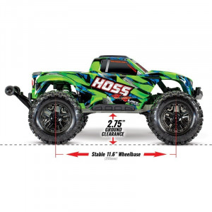 Traxxas TXX90076-4-SLRF RC-Modellauto Hoss 4WD Monster Truck 1:10 Brushless VXL-3S TSM – Solarflamme