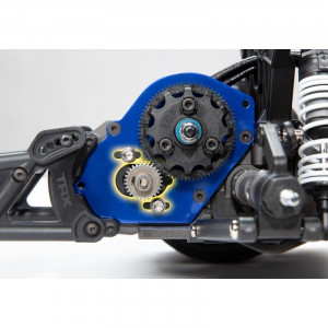 Traxxas TXX94076-4 RC Modellauto Drag Slash Brushless VXL-3S TQI TSM Blau