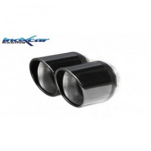 Zentraler hinterer Auspuff 2 x Durchmesser 90 X-Race Black Edition Inoxcar Porsche Boxster 981 2.7 265Cv Cabrio 2014