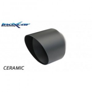 Hinterer Auspuff, Durchmesser 90, schwarze Keramik, Inoxcar, Peugeot 208 1.2 110Cv 2016