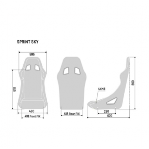 Sedile Sparco Sprint Sky acciaio 008235NRSKY